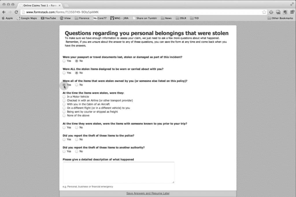 User testing question flow prototypes using FormStack